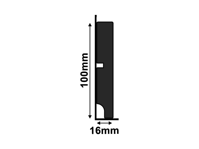 Guarnição Santa Luzia 3547 em Poliestireno 10cm Preto