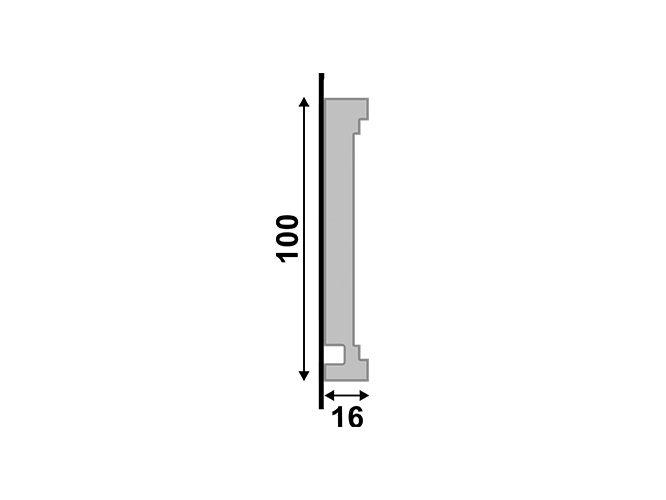 Guarnição Santa Luzia 543 em Poliestireno 10cm Branco