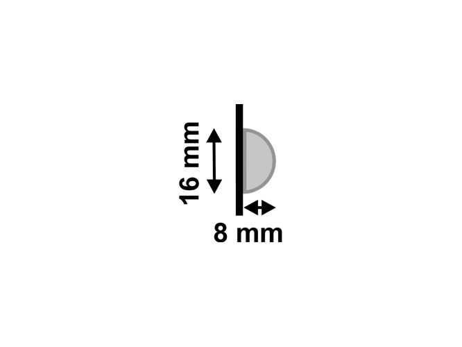 Meia Curva Santa Luzia 597 - 16x8mm Fina Branca