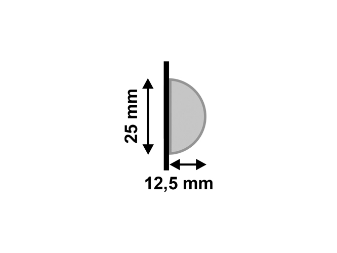 Meia Curva Santa Luzia 598 - 25x12,5mm Média Branca