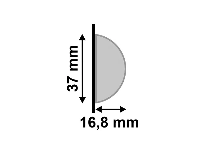 Meia Curva Santa Luzia 599 - 37x16,8mm Larga Branca