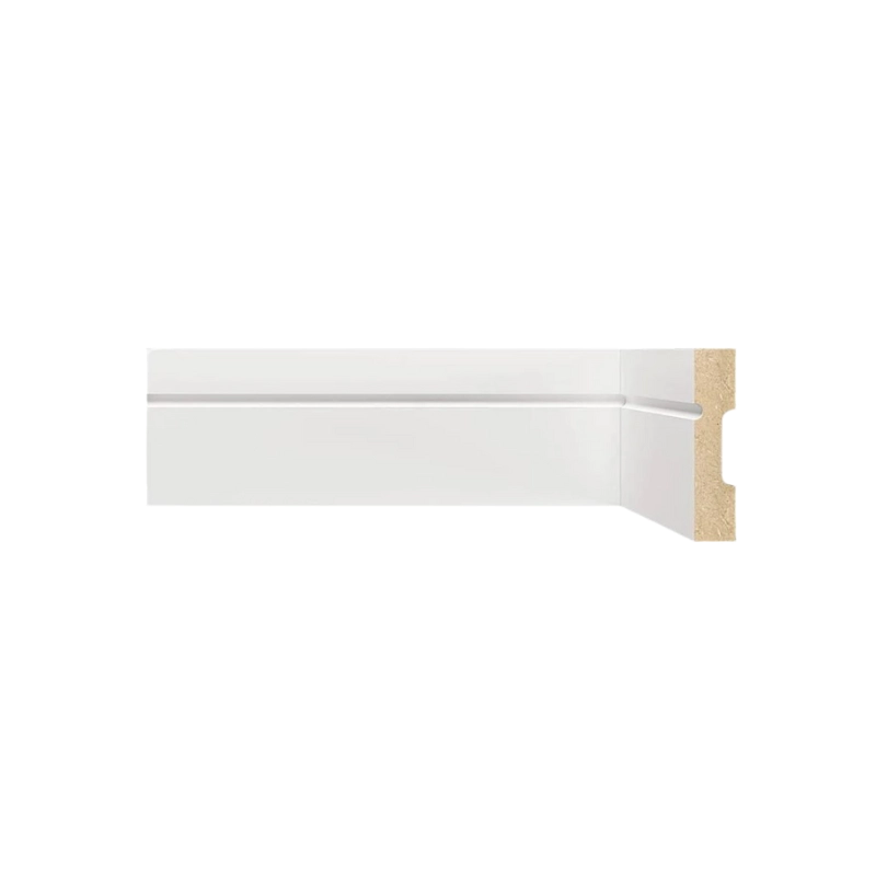 Rodapé e Guarnição Moldufama 703 ST em MDF 7cm Branco