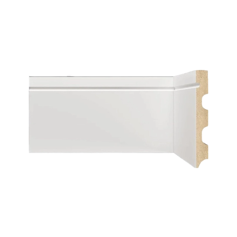 Rodapé Moldufama 1203 ST em MDF 12cm Branco