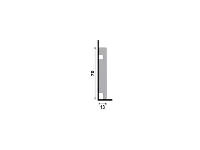 Rodapé Santa Luzia 451 em Poliestireno 7cm Cinza Titanium