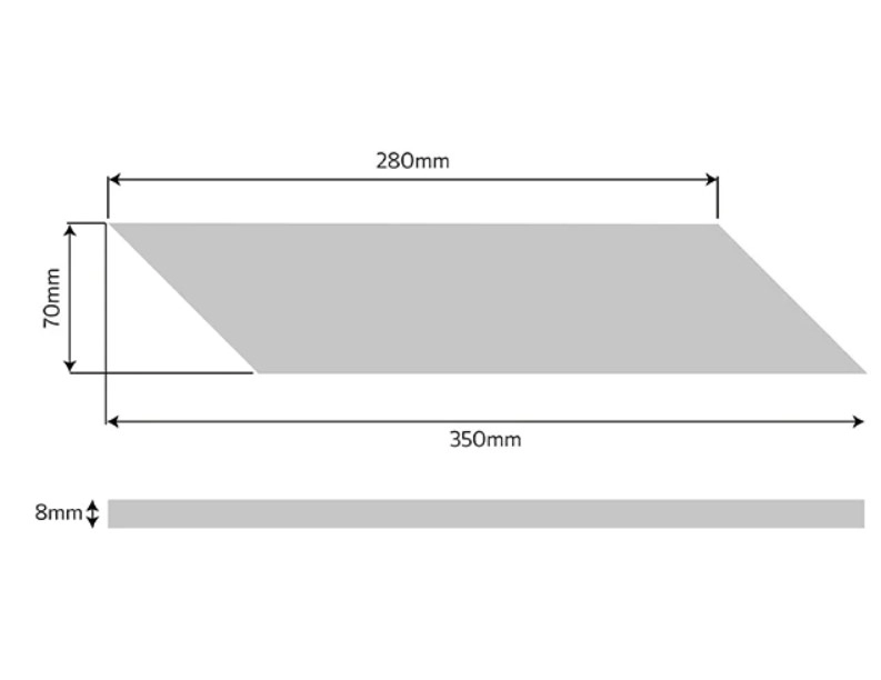 Chevron Santa Luzia 21340 0,50 m² - Branco - 26 peças