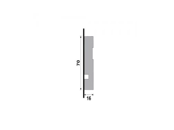 Guarnição Santa Luzia 456 em Poliestireno 07cm Cinza Glacial