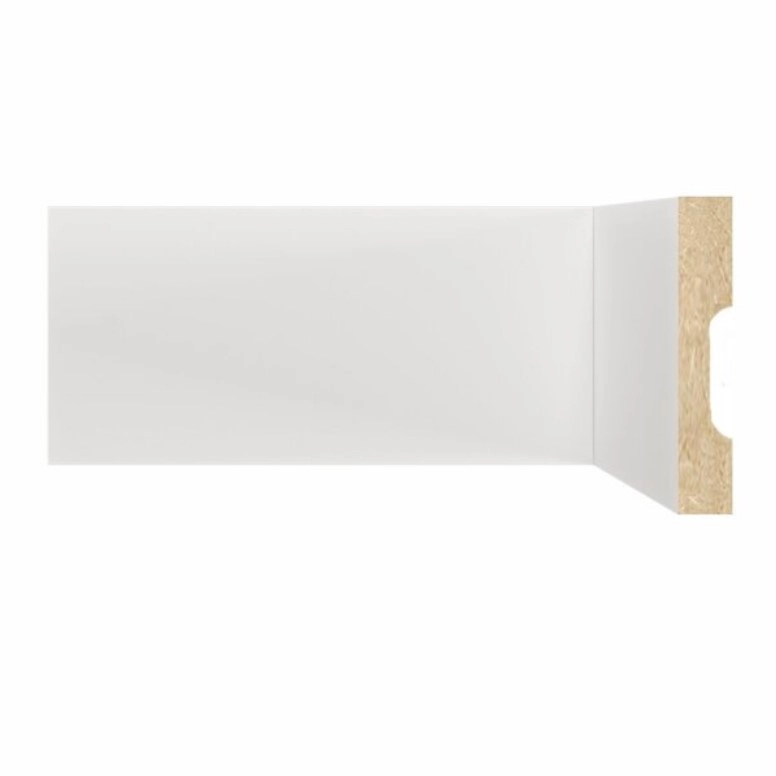 Rodapé e Guarnição Moldufama 1001 ST em MDF 10cm Branco