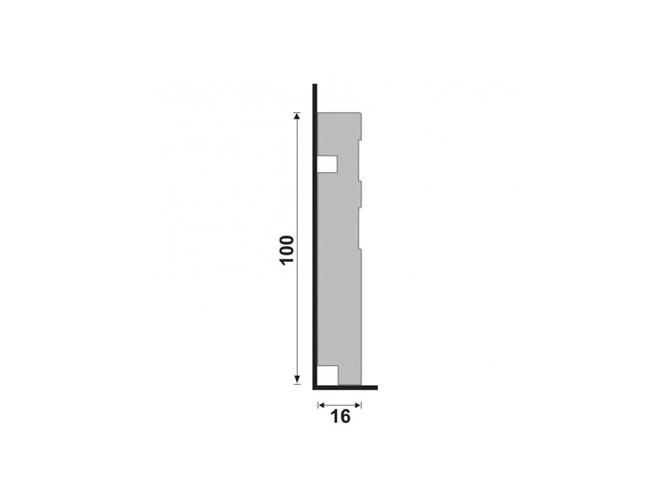 Rodapé Santa Luzia 512 em Poliestireno - 10cm Branco