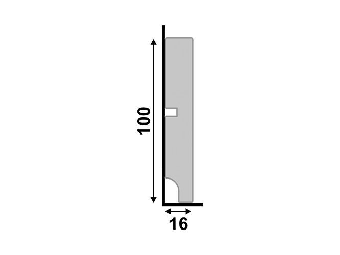 Rodapé Santa Luzia 547 em Poliestireno 10cm Branco