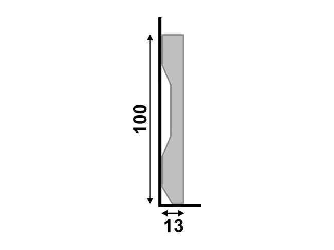 Rodapé Santa Luzia LEV101 em Poliestireno 10cm Branco