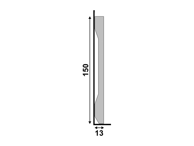 Rodapé Santa Luzia LEV151 em Poliestireno 15cm Branco